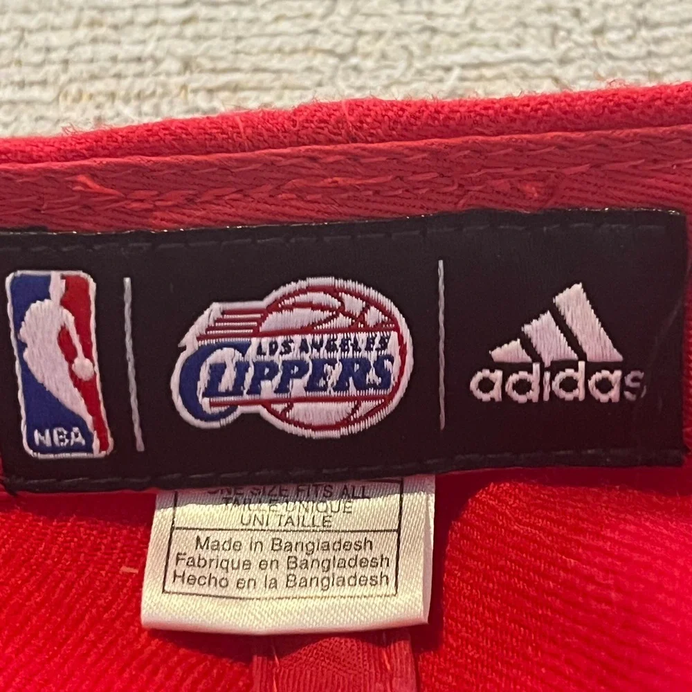 Adidas NBA Los Angeles Clippers Hat‎ Red Adjustable Strapback Baseball Cap OSFA